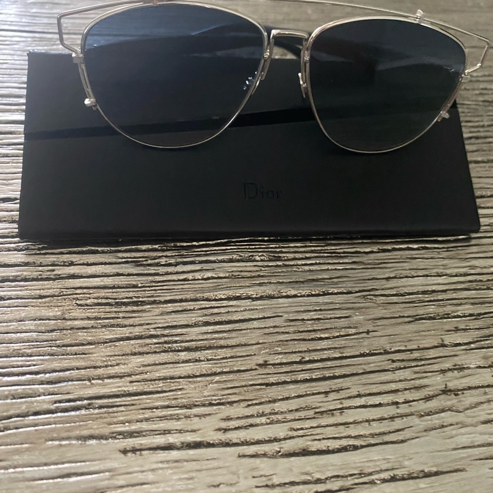 Dior Black and Silver cat eye Sunglasses